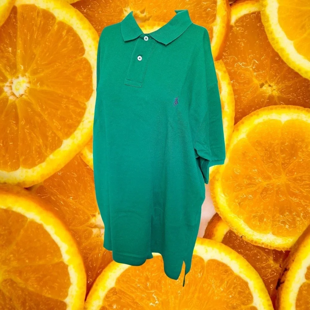 Polo Ralph Lauren Men's Green Short‎ Sleeve Polo Shirt Classic Fit XL